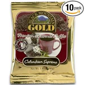 BLACK MOUNTIAN GOLD Coffee, Colombian Supreme, 1.4 Ounce Frac Packs 