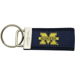  Michigan Wolverines Navy Blue Web Keychain: Sports 