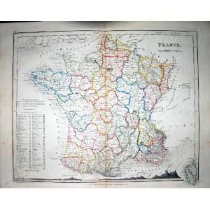  1837 Map France Normandy Corsica Paris Gulf Lions