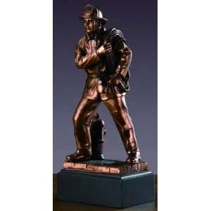  Bronze Sculpture   Firefighter 12 Tall x 4.5 Wide 