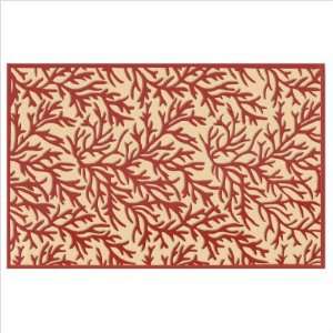  Naturally Yours Coral Reef Red Contemporary Rug Size 5 x 