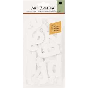  Ek Success Art Blanche Chipboard Shapes, Letters and 