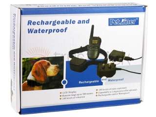   & Rechargeable! 1 dog LCD Shock&Vibrate Remote Dog Training Collar