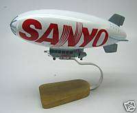 Sanyo AirShip Air Blimp Desk Wood Model Art Big New  
