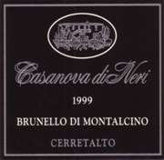 Casanova di Neri Brunello di Montalcino Cerretalto 1999 