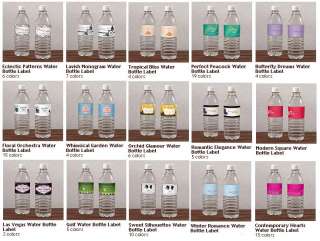 48ct PERSONALIZED WEDDING WATER BOTTLE LABELS STICKERS 068180013708 