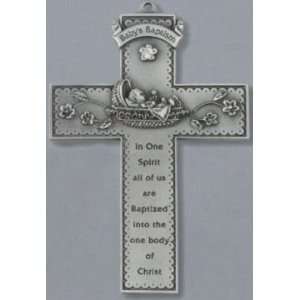  Baptism Pewter Wall Cross Baby