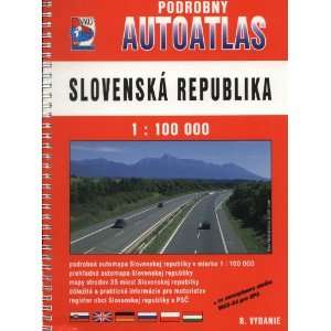  Slovakia 1100,000 Road Atlas A4 spiral bound, 2007 