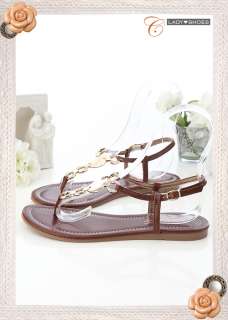 Womens Bling Bling Jeweled Flats Sandals 3 Colors  