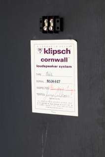 Klipsch Cornwall Vintage Hi Fidelity Horn Loaded Speakers Walnut 1985 