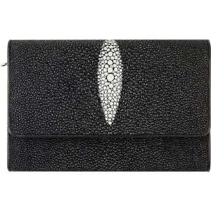   Stingray Leather Trifold Long Wallet 15 x 10 cm (6 x 4): Jewelry