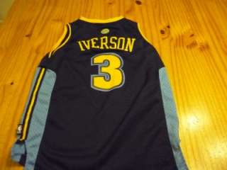 Denver Nuggets Allen Iverson sewn basketball jersey size youth Medium 