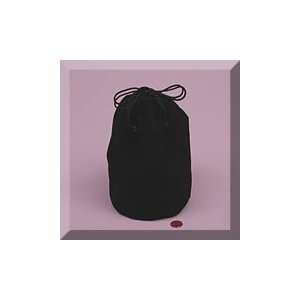  12ea   8 X 8 1/4 X 5 Black Round Bottom Velour Bag: Health 