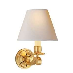   NP Alexa Hampton 1 Light Bing Single Arm Sconce in Natural Brass with