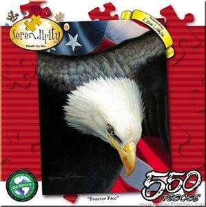 Forever Free 550 Jigsaw Puzzle Eagle Patriotic NEW  