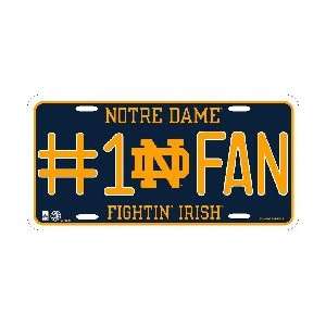   Notre Dame Irish #1 Fan Metal License Plates *SALE*