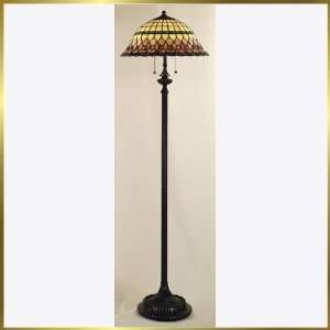 Tiffany Floor Lamp, QZTF9299VB, 2 lights, Antique Bronze, 18 wide X 