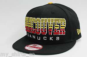 Vancouver Canucks Fade Snap Black Yellow Red NHL Authentic New Era 