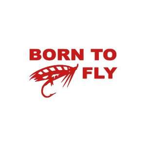  Born To Fly RED vinyl window decal sticker Office 