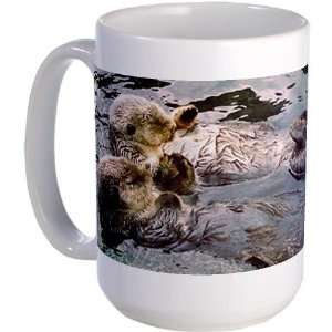  Sea Otter Love Animals Large Mug by  Kitchen 
