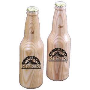 Colorado Rockies Wood Bottle Salt & Pepper Shaker Set  