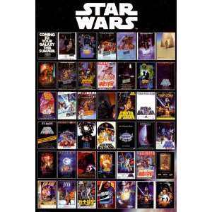 STAR WARS All the Movie Posters on One Poster 