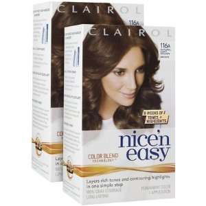 Clairol Nice n Easy Hair Color, Natural Light Golden Brown (116A), 2 