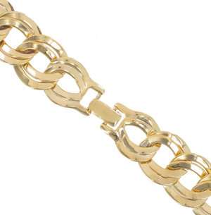New Gold Tone Chunky Double Link Chain Necklace  