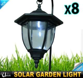 New 8pcs LED Outdoor Solar Garden Light Grass Lights Spotlight Hanging 