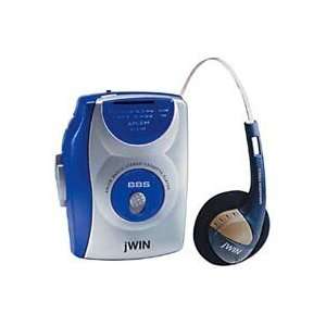   Blue AM/FM Stereo Cassette Player With Bass Boost