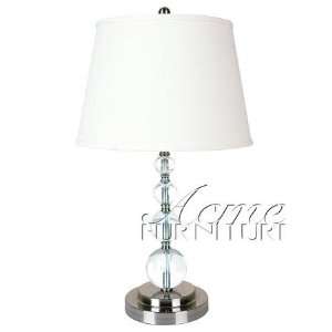   of 2 Table Lamps with Crystal Body in Chrome Finish