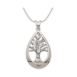  Diamond Birthstone Family Tree Necklace: Jewelry