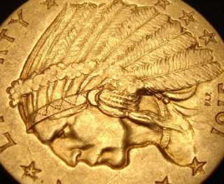1915 $2 1/2 Indian Head Gold Coin Quarter Eagle BU MS!  