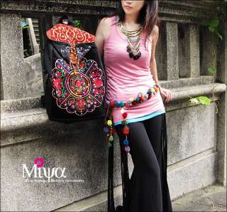   04 Hmong Ethnic Vintage Embroidered Book Shoulder Bag Backpack  