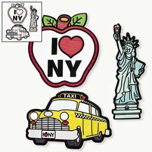 Color Your Own! NYC Scene Cutouts   Craft Kits & Projects & Color Your 