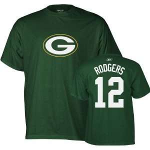   Reebok Name and Number Green Bay Packers T Shirt: Sports & Outdoors