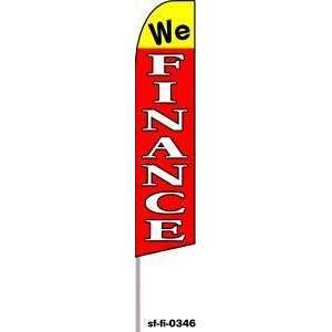   We Finance Extra Wide Swooper Feather Business Flag: Office Products