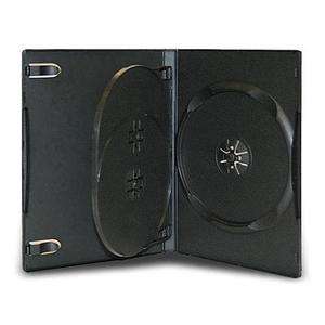5pcs Standard Black Triple 3 Disc DVD Cases AAA Grade  
