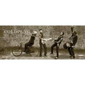  Coldplay The Band B&W Take 2, 8 x 20 Poster Print, Special 