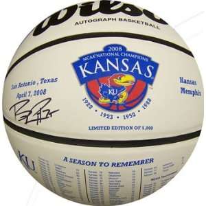  Rush Autographed Kansas University 07 08 Champions Basketball 