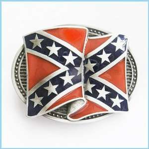 Southern Confederate Rebel Flag Belt Buckle FG 005 