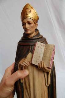 Older hand carved wood statue of St. Albert, O.P. +  