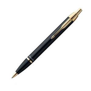   IM Black Ballpoint Pen   Gold Trim. Free Engraving: Office Products