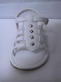 Baby Girl White Gladiator Sandal (61) INFANT size 4  