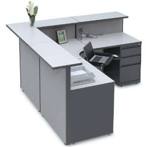  L Shaped Reception Desk by Space Max: Office Products
