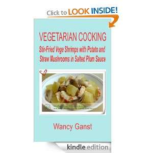 Vegetarian Cooking Stir Fried Vege Shrimps with Potato and Straw 
