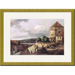    Gold Framed/Matted Print 17x23, View of Pirna
