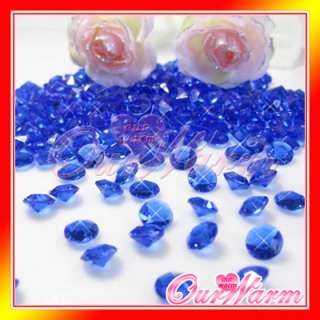 500 Royal Blue Diamond Confetti 1CT Wedding Party Decor  