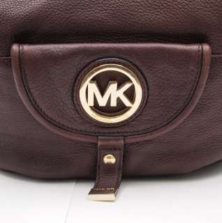 Michael Kors MK   Mahogany Leather Large Shoulder Hobo Handbag Bag 