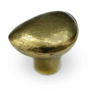 Country style expression   1 13/32 long contoured knob in hammered bu